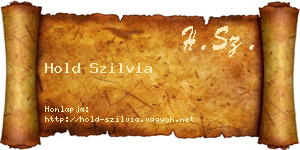 Hold Szilvia névjegykártya