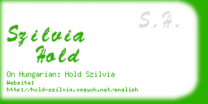 szilvia hold business card